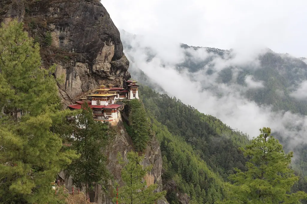 Taktsang (Tiger's Nest) Monastery on a cliff in Paro, Bhutan