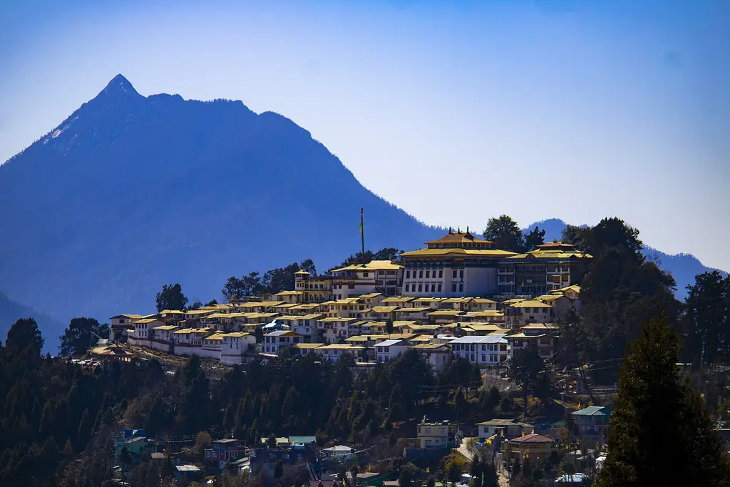 Tawang Monastery on a hillside in Arunachal Pradesh