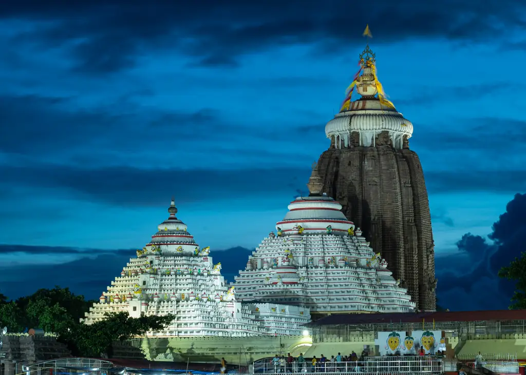 Shree Jagannath Temple in Puri illuminated at night